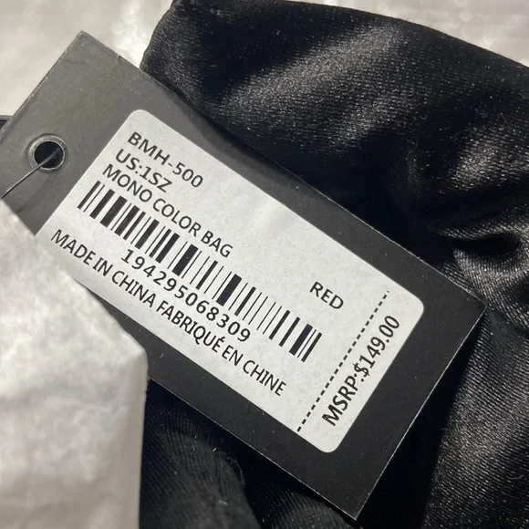 Red and gold badgly Mishka bumpling Handbag - Picture 13 of 14